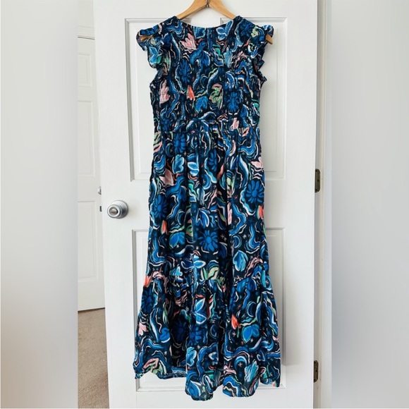 Anthropologie Blue Multicolor Midi Dress - Picture 11 of 16